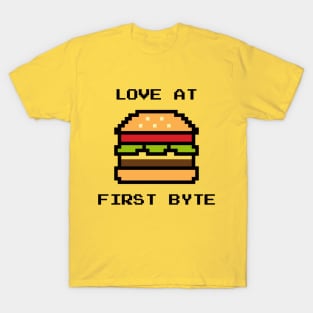 Love At First Byte Burger T-Shirt